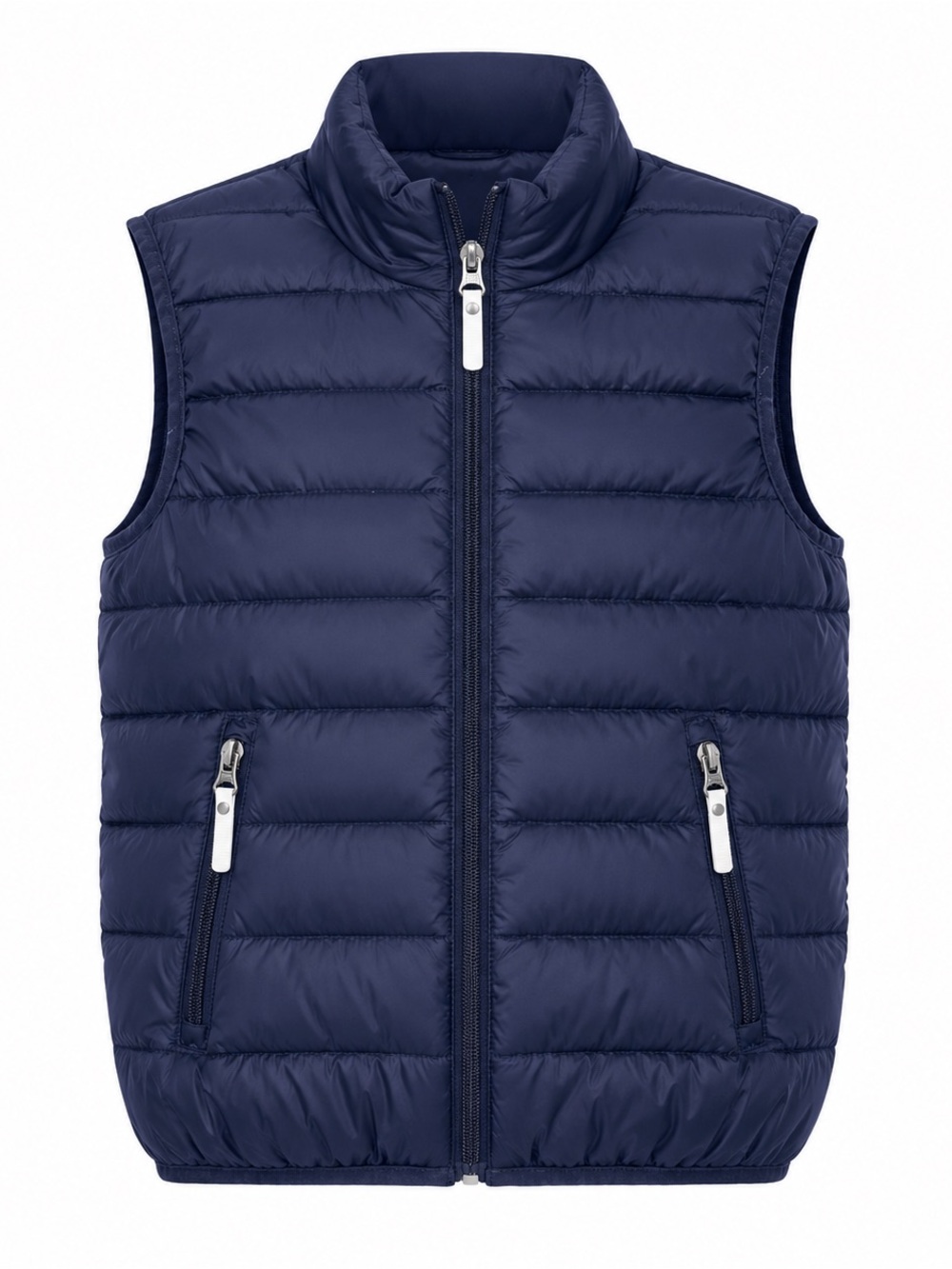 Hanna Andersson Kids Navy Down Puffer Vest 110 Cm With Zippered Pockets